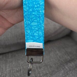 Crafty & Posh Blue Lines Handmade Key Wristlet